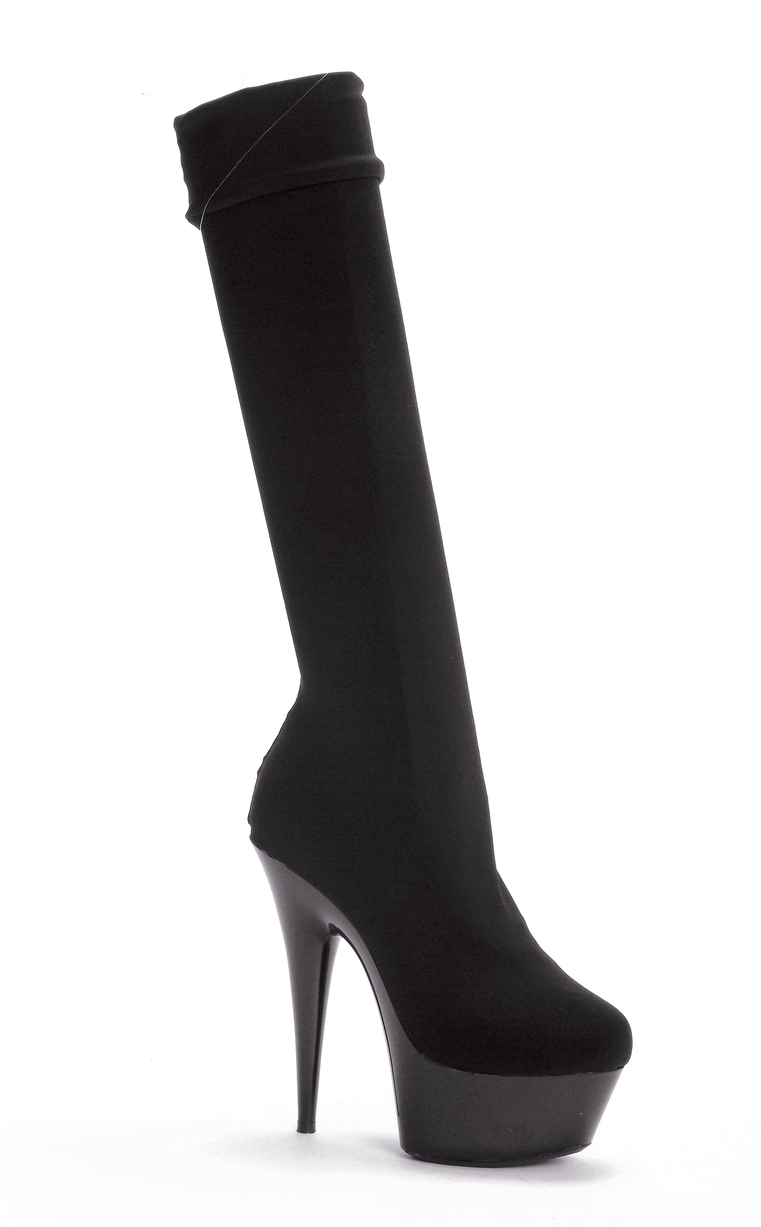 Lycra - 6 Inch Stiletto Lycra Knee Boot